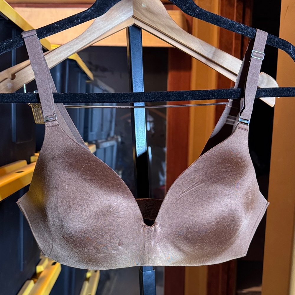 Soma Vanishing Back Wireless T-Shirt Bra Chocolate Brown Size 38B - Picture 2 of 6